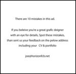 classified ads spelling test for job opening