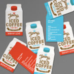 diecut 2-color business card jimmys iced coffee