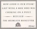how good is our steak? man refuses heimlich