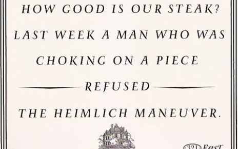 how good is our steak? man refuses heimlich