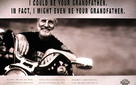 i might even be your grandfather harley davidson print ad