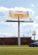 upside down shake straw mcdonalds billboard