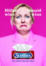 hillary wins donald wins scotties tissues