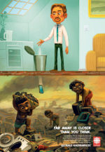 print ad shows how our waste impacts others