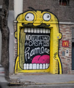garage door grafitti mural | McDonalds Spanish