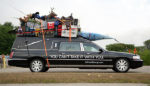 hearse loaded with earthly belongings - christian author, speaker, pastor