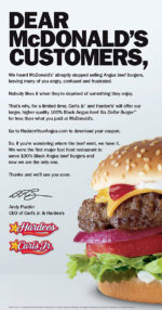 head to head competition Hardees vs McDonalds