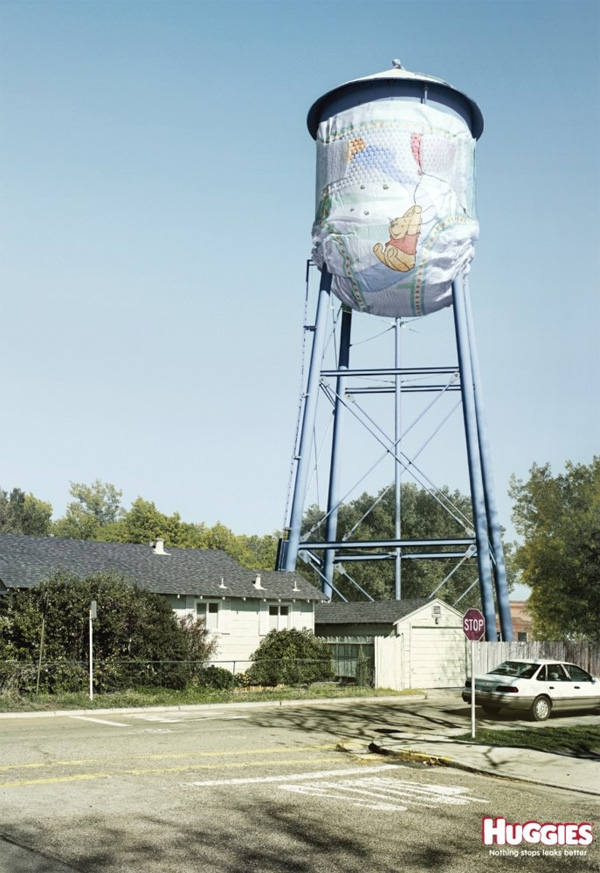 exaggeration of benefits outdoor advertising on water tower