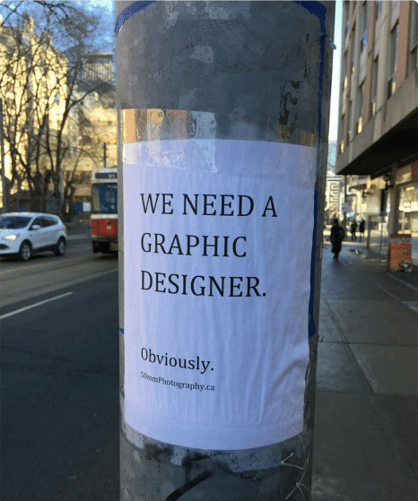 we need a graphic designer obviously help wanted flyer