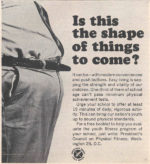shape of things to come newspaper ad - presidents council on physical fitness