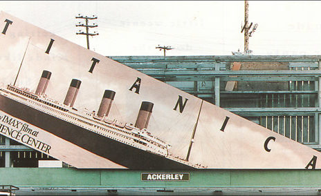 sinking titanic billboard