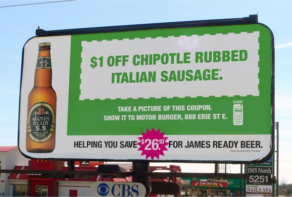 beer comarketing with chipotle billboard