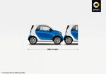 size comparison print ad for smart car