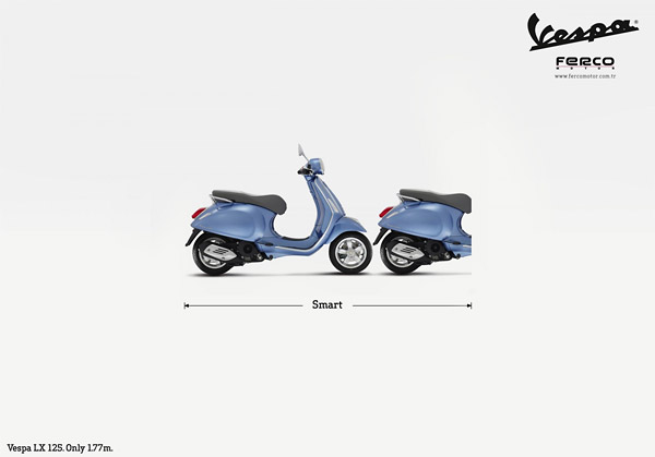 size comparison ad for vespa