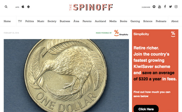 great example on online native advertising - spinoff financial