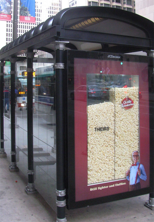 visually demonstrate product benefit outdoor advertising