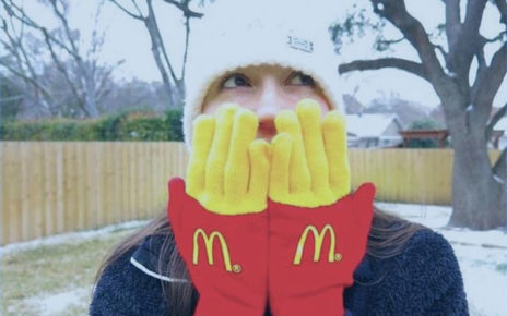 mcdonalds fries winter gloves