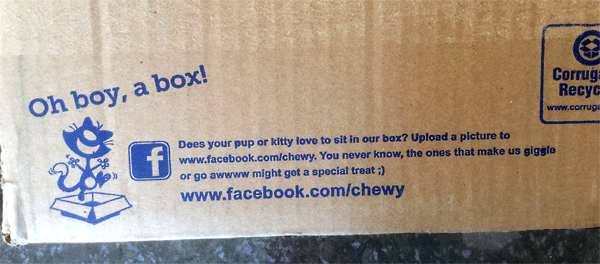 shipping box promotion marketing chewy