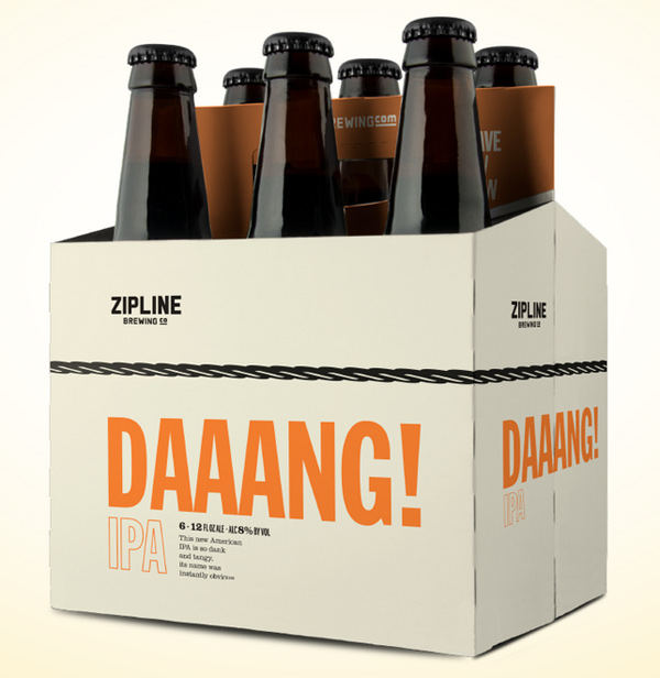 clean, bold packaging for daaang beer