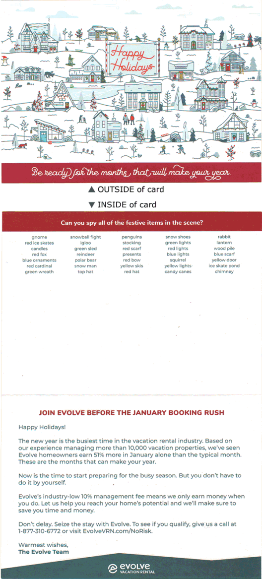 Interactive Direct Mail Piece with Holiday Theme | Evolve - THE BIG AD