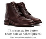honesty in advertising | thursday boots