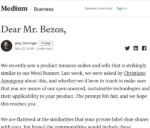open letter from All Birds to Jeff Bezos