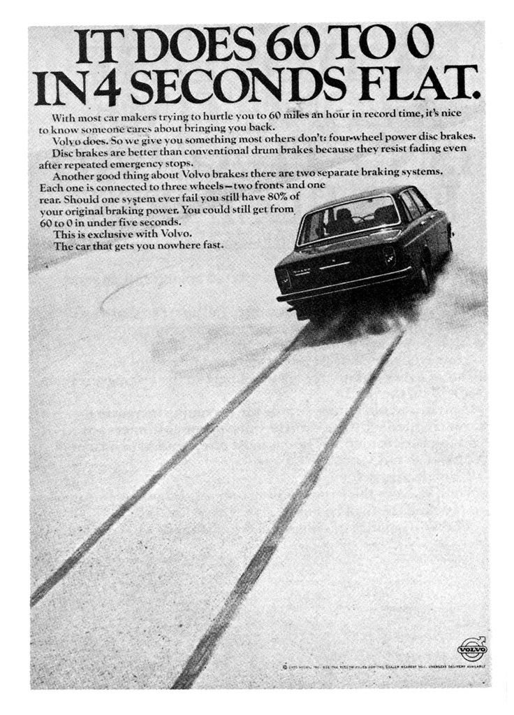 volvo quick braking power advert