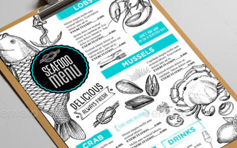 clean attractive menu design layout