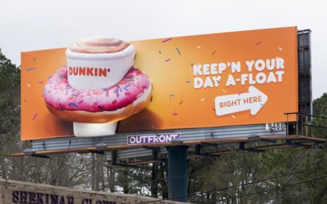 dunkin donut lifesaver billboard