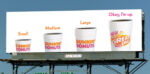 dunkin donut coffee sm md lg wakeup billboard