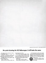 classic VW ad | No Point Showing Car Photo