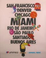 latin america airline travel poster