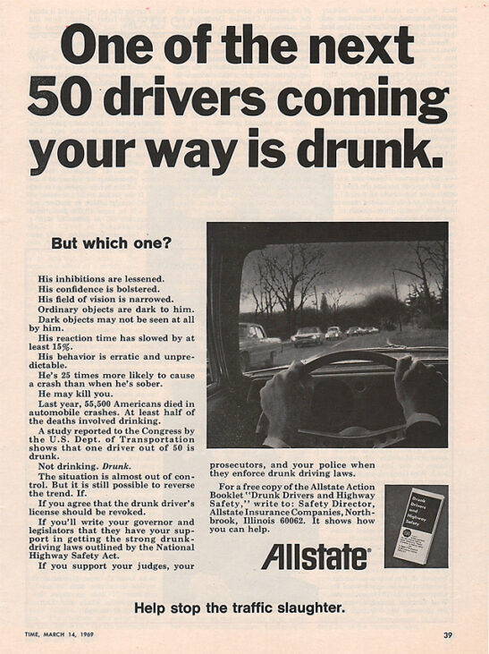 Example of Fear Appeal in Advertising - 1 of 50 Drivers is Drunk ...