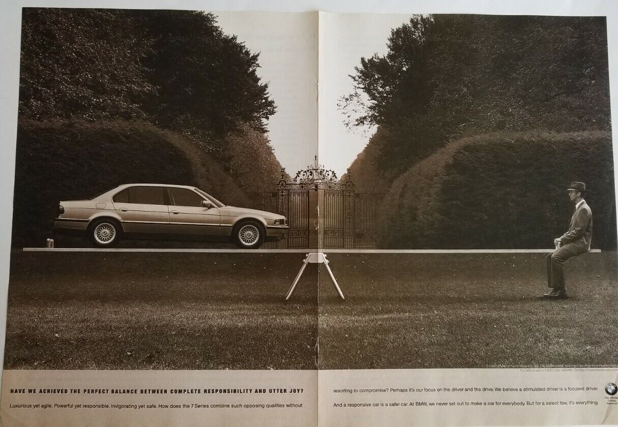 Car Advertisements Using Balance How to demonstrate an intangible benefit | BMW - THE BIG AD