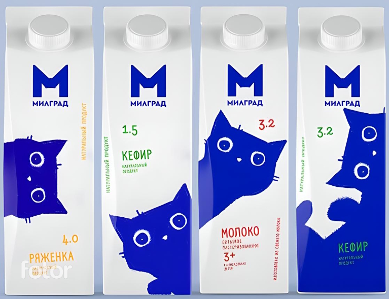 blue kitty milk carton designs