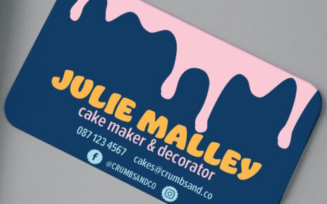 crumbandco cake maker decorator business card
